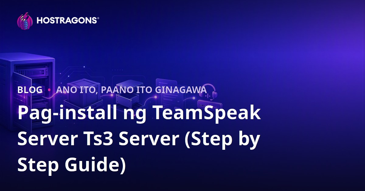 Pag-install ng TeamSpeak Server Ts3 Server (Step by Step Guide)