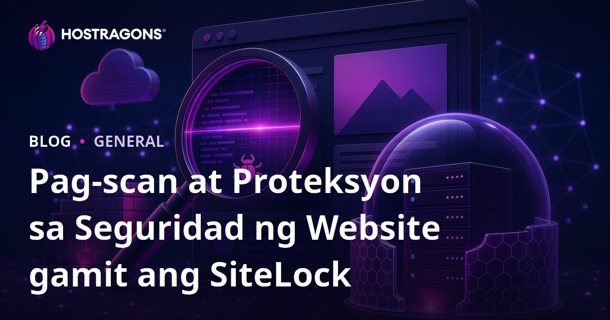 Pag-scan at Proteksyon sa Seguridad ng Website gamit ang SiteLock