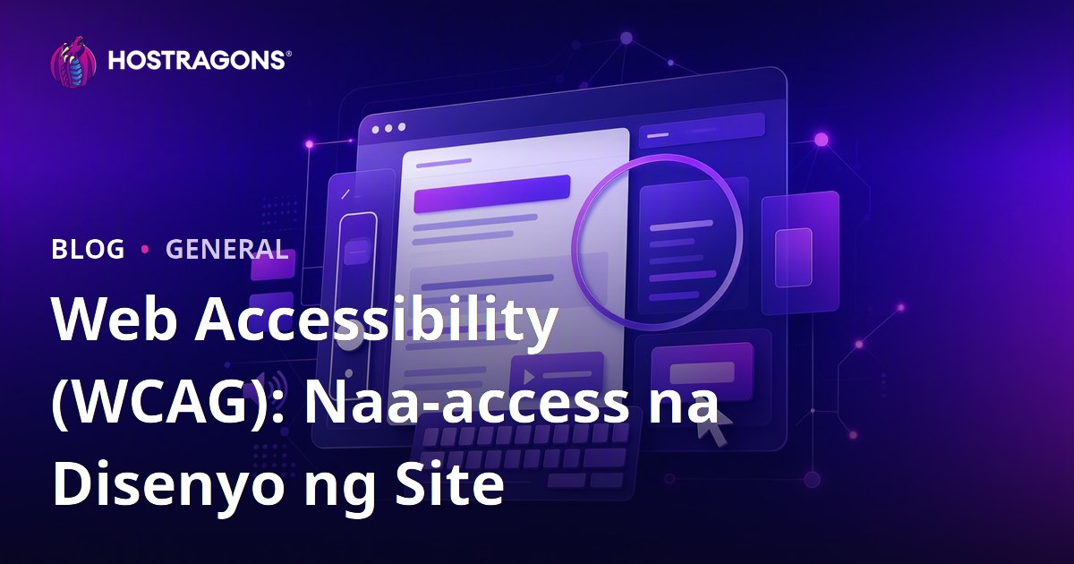 Web Accessibility (WCAG): Naa-access na Disenyo ng Site