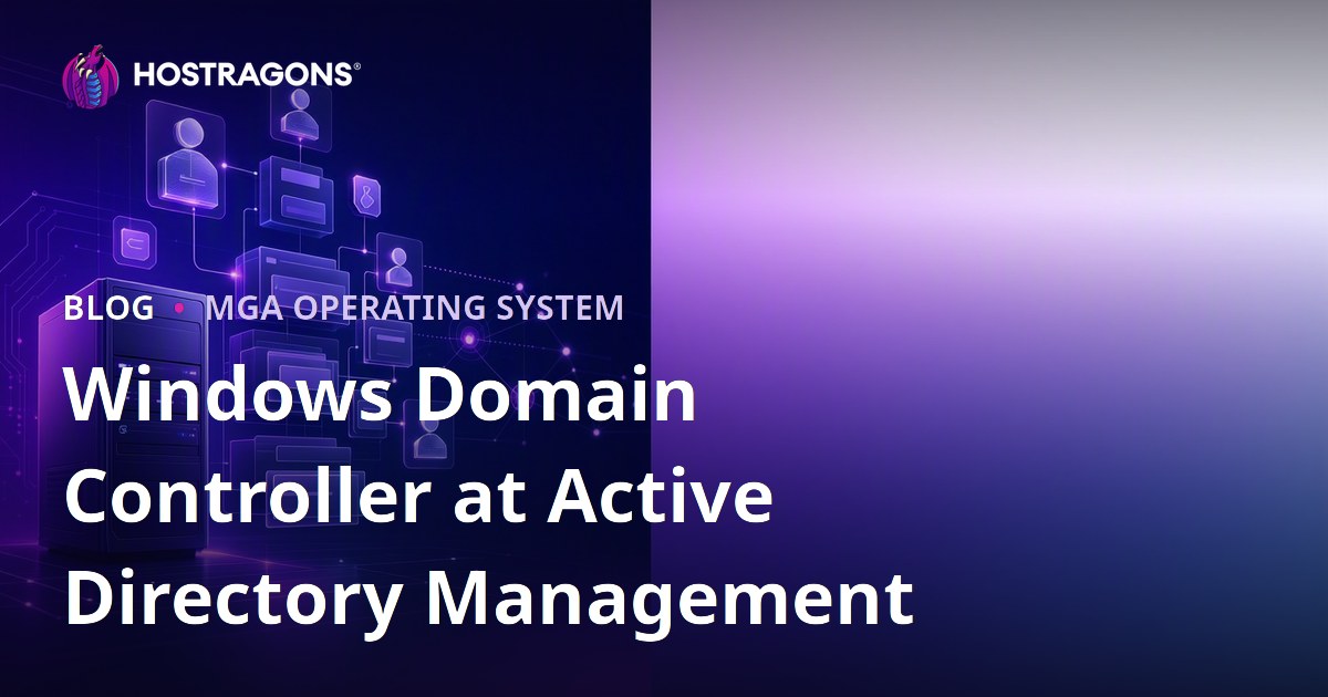 Windows Domain Controller at Active Directory Management