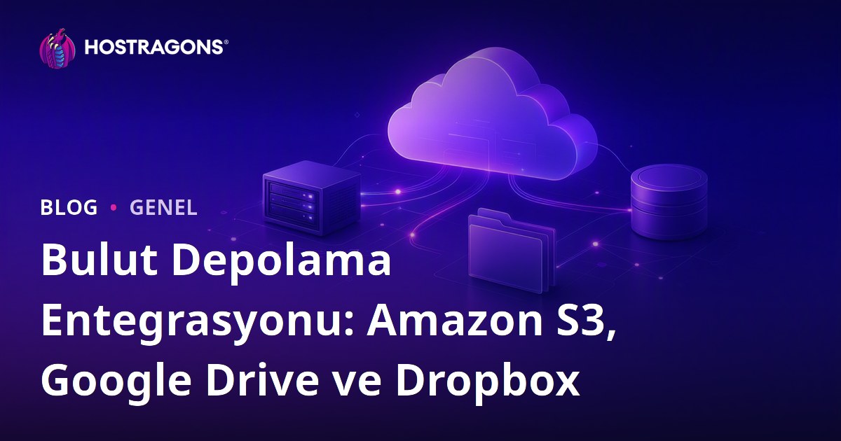 Bulut Depolama Entegrasyonu: Amazon S3, Google Drive ve Dropbox