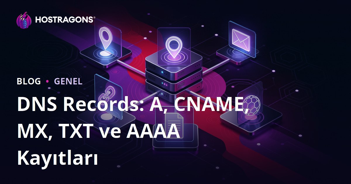 DNS Records: A, CNAME, MX, TXT ve AAAA Kayıtları