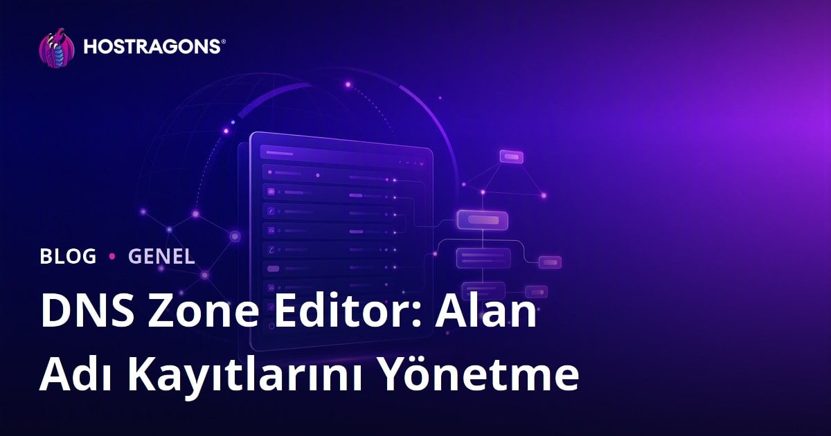 DNS Zone Editor: Alan Adı Kayıtlarını Yönetme