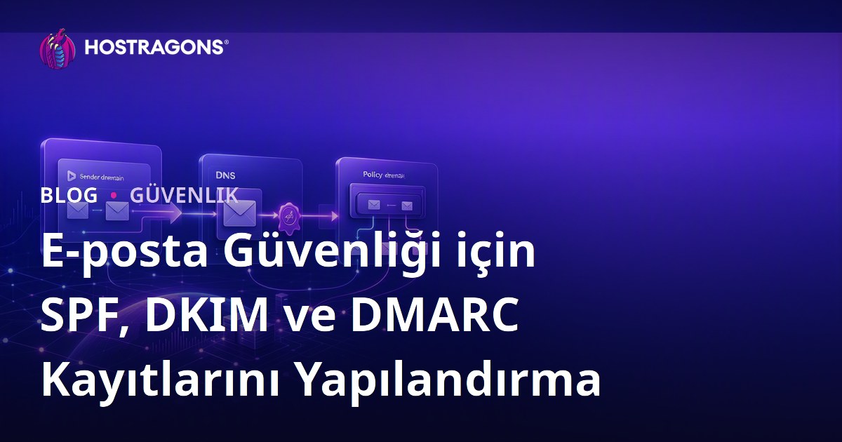 E-posta Güvenliği için SPF, DKIM ve DMARC Kayıtlarını Yapılandırma