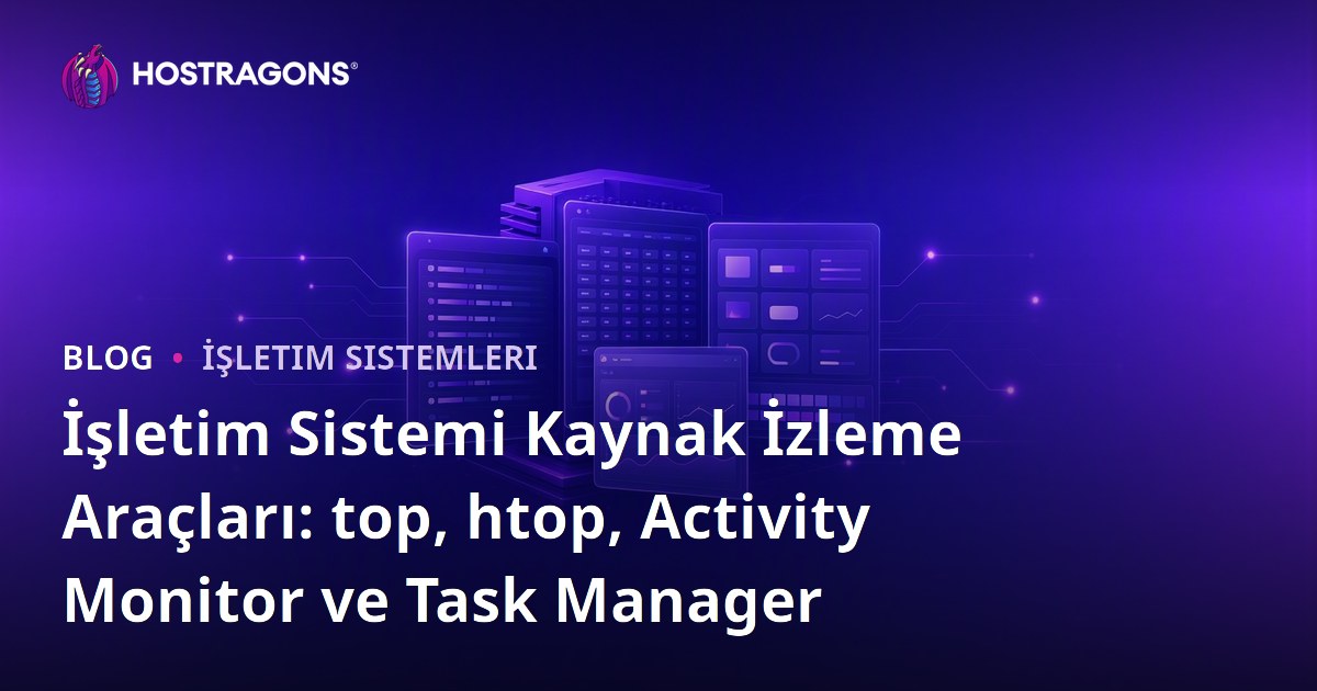 İşletim Sistemi Kaynak İzleme Araçları: top, htop, Activity Monitor ve Task Manager