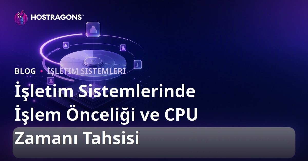 İşletim Sistemlerinde İşlem Önceliği ve CPU Zamanı Tahsisi