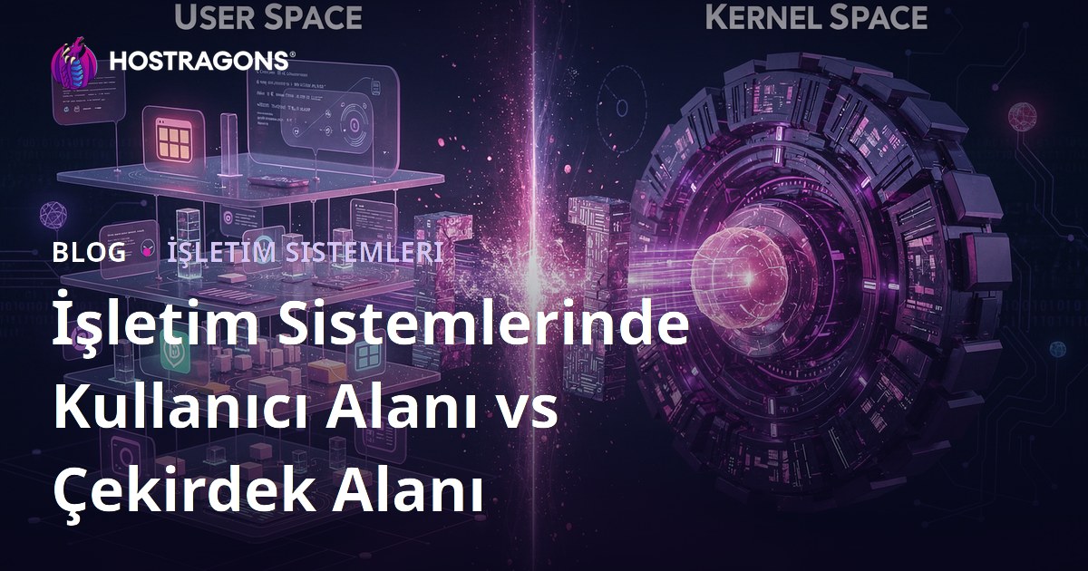 İşletim Sistemlerinde Kullanıcı Alanı vs Çekirdek Alanı