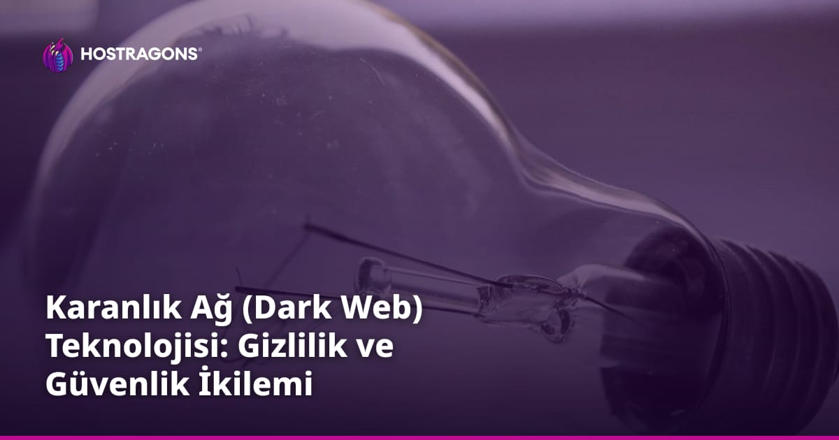 Karanlık Ağ (Dark Web) Teknolojisi: Gizlilik ve Güvenlik İkilemi