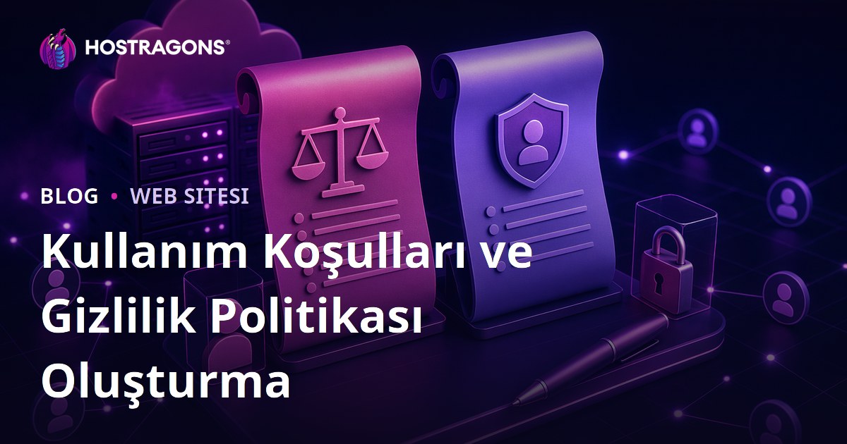 Kullanım Koşulları ve Gizlilik Politikası Oluşturma