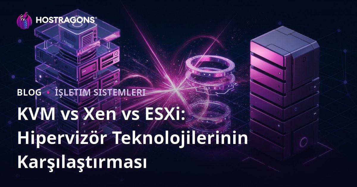 KVM vs Xen vs ESXi: Hipervizör Teknolojilerinin Karşılaştırması