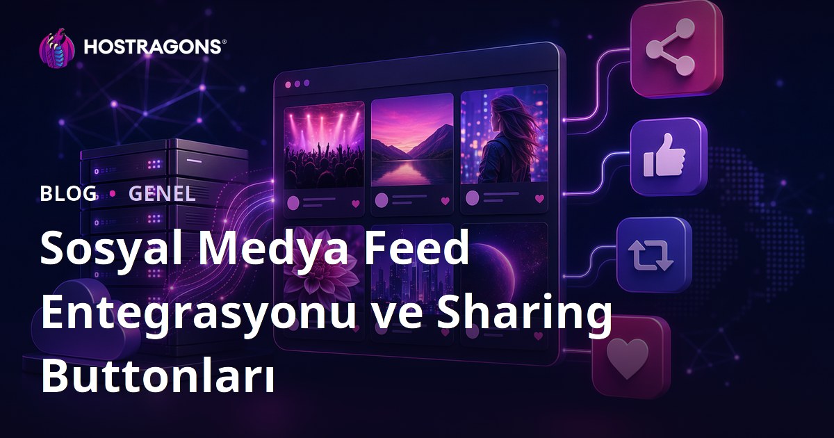 Sosyal Medya Feed Entegrasyonu ve Sharing Buttonları