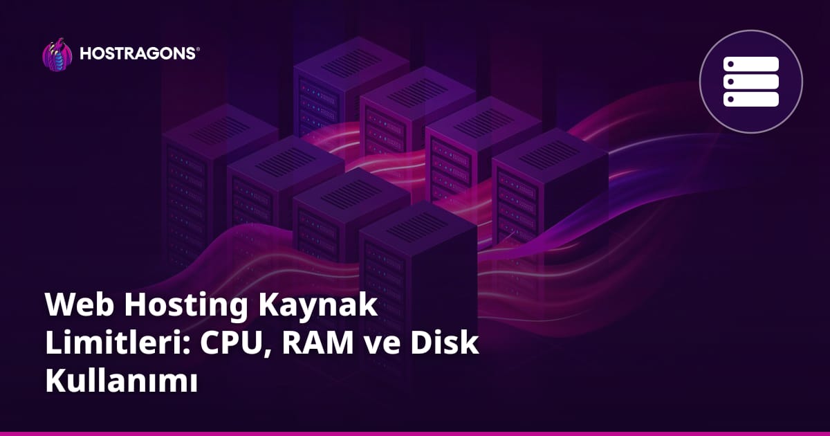 Web Hosting Kaynak Limitleri: CPU, RAM ve Disk Kullanımı