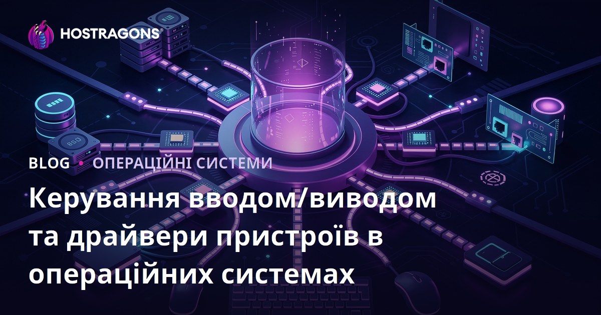 Керування вводом/виводом та драйвери пристроїв в операційних системах