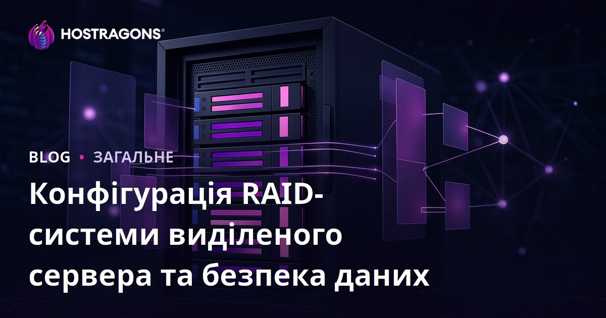 Конфігурація RAID-системи виділеного сервера та безпека даних