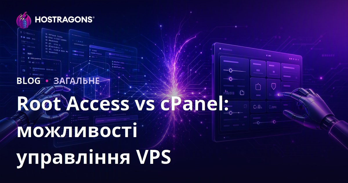 Root Access vs cPanel: можливості управління VPS