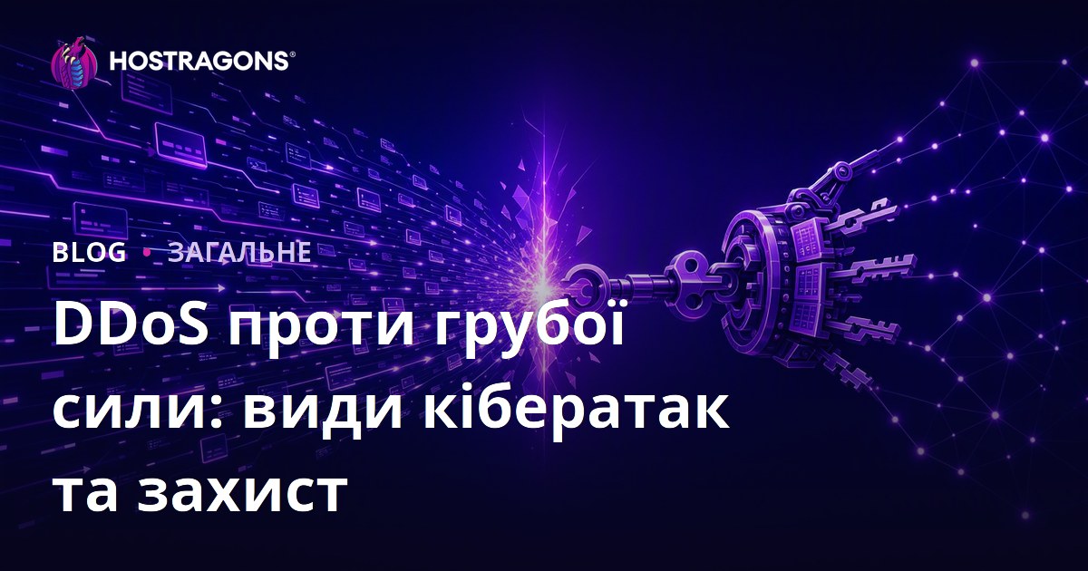 DDoS проти грубої сили: види кібератак та захист