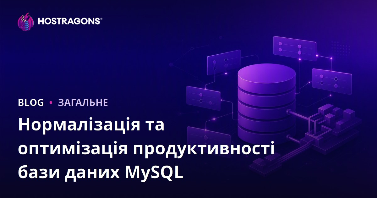 Нормалізація та оптимізація продуктивності бази даних MySQL