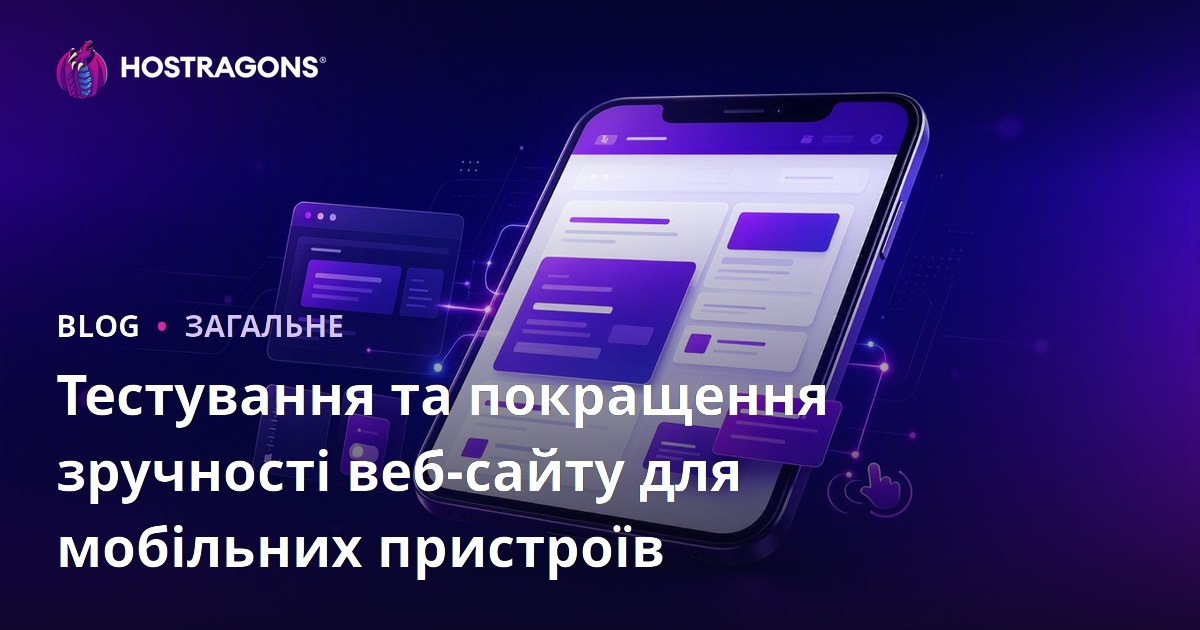 Тестування та покращення зручності веб-сайту для мобільних пристроїв