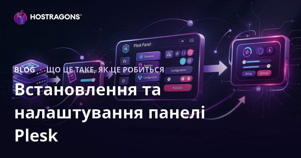 Встановлення та налаштування панелі Plesk