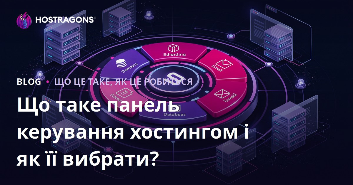 Що таке панель керування хостингом і як її вибрати?