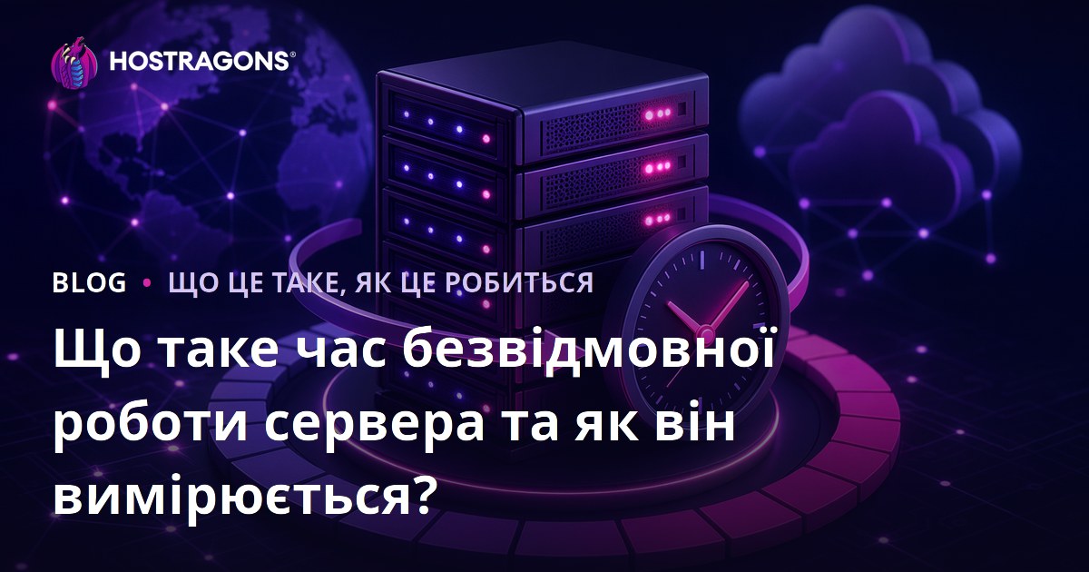 Що таке час безвідмовної роботи сервера та як він вимірюється?