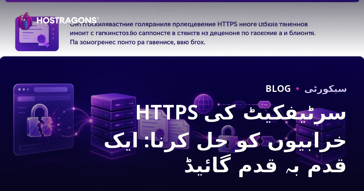 HTTPS سرٹیفکیٹ کی خرابیوں کو حل کرنا: ایک قدم بہ قدم گائیڈ