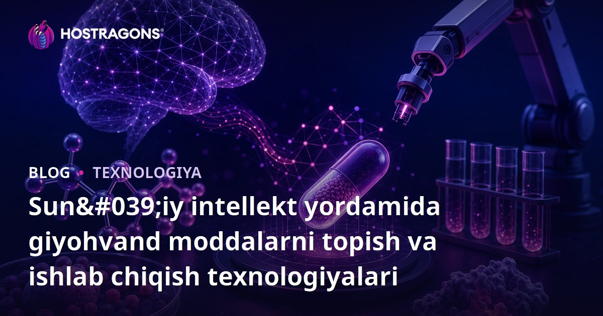 Sun'iy intellekt yordamida giyohvand moddalarni topish va ishlab chiqish texnologiyalari