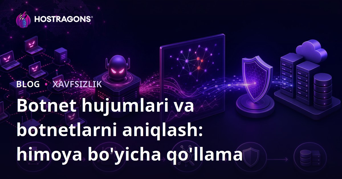 Botnet hujumlari va botnetlarni aniqlash: himoya bo'yicha qo'llama