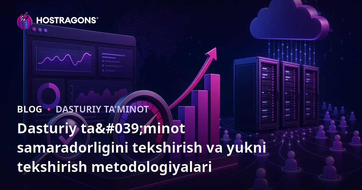 Dasturiy ta'minot samaradorligini tekshirish va yukni tekshirish metodologiyalari