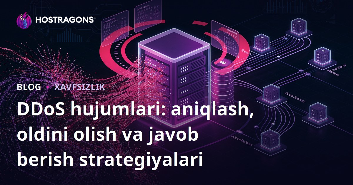 DDoS hujumlari: aniqlash, oldini olish va javob berish strategiyalari