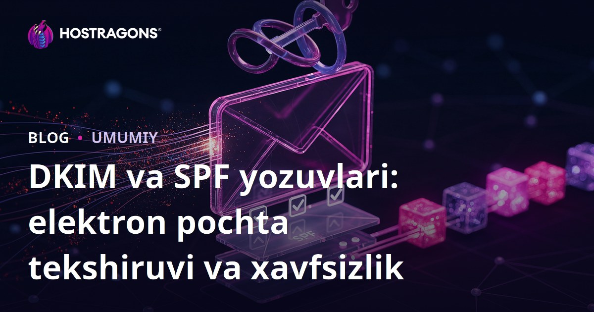 DKIM va SPF yozuvlari: elektron pochta tekshiruvi va xavfsizlik
