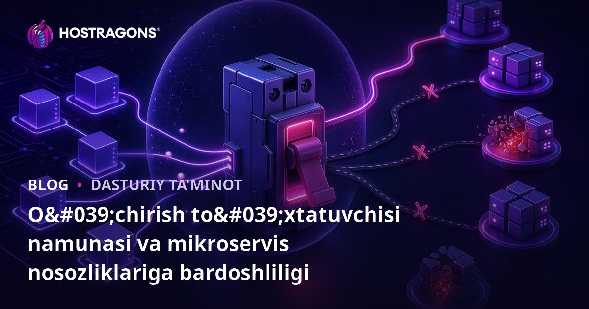 O'chirish to'xtatuvchisi namunasi va mikroservis nosozliklariga bardoshliligi