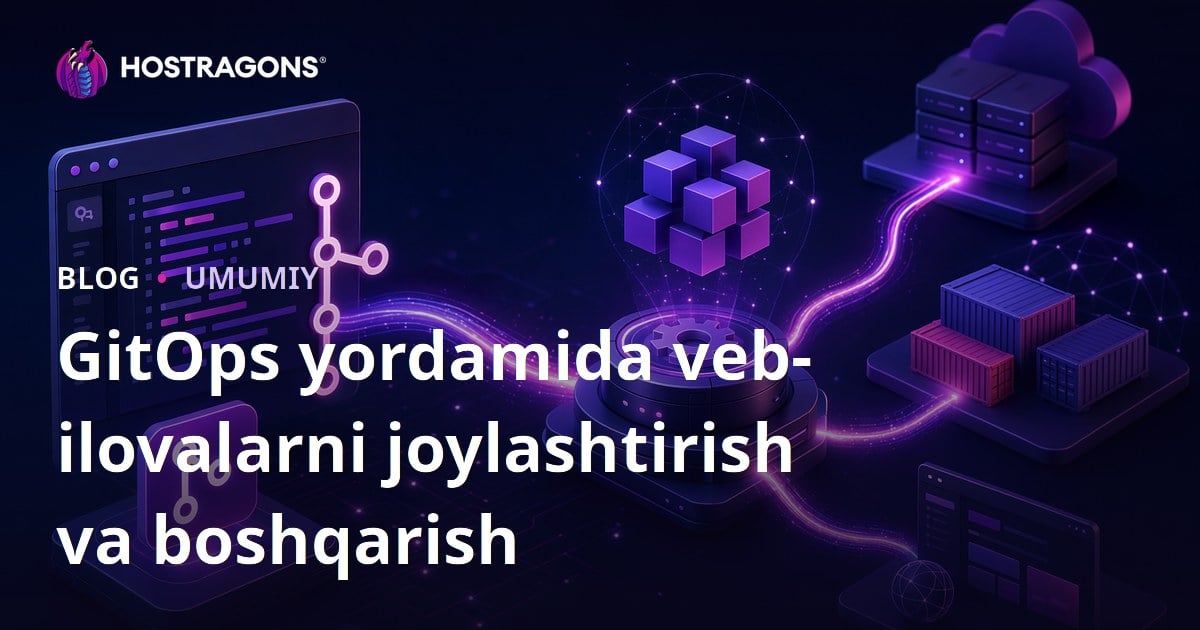 GitOps yordamida veb-ilovalarni joylashtirish va boshqarish