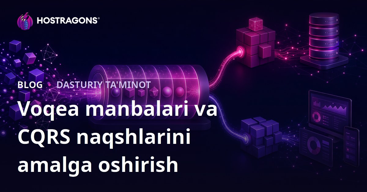 Voqea manbalari va CQRS naqshlarini amalga oshirish