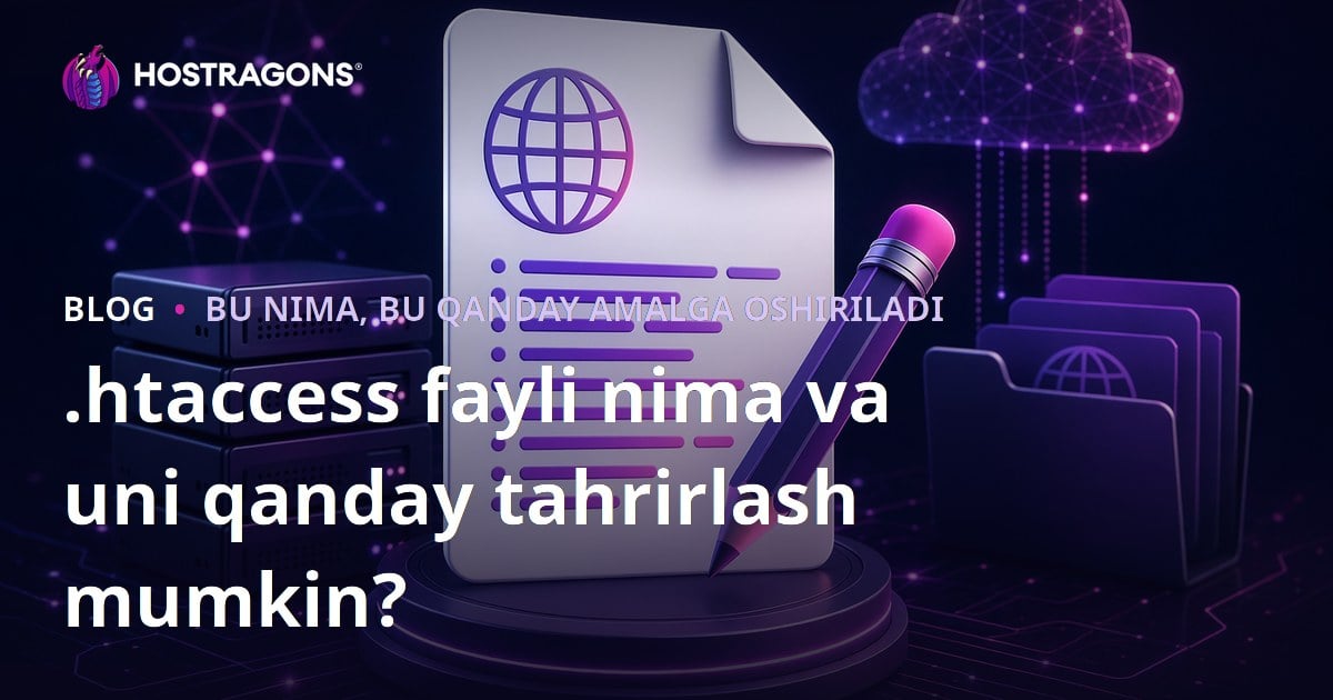.htaccess fayli nima va uni qanday tahrirlash mumkin?