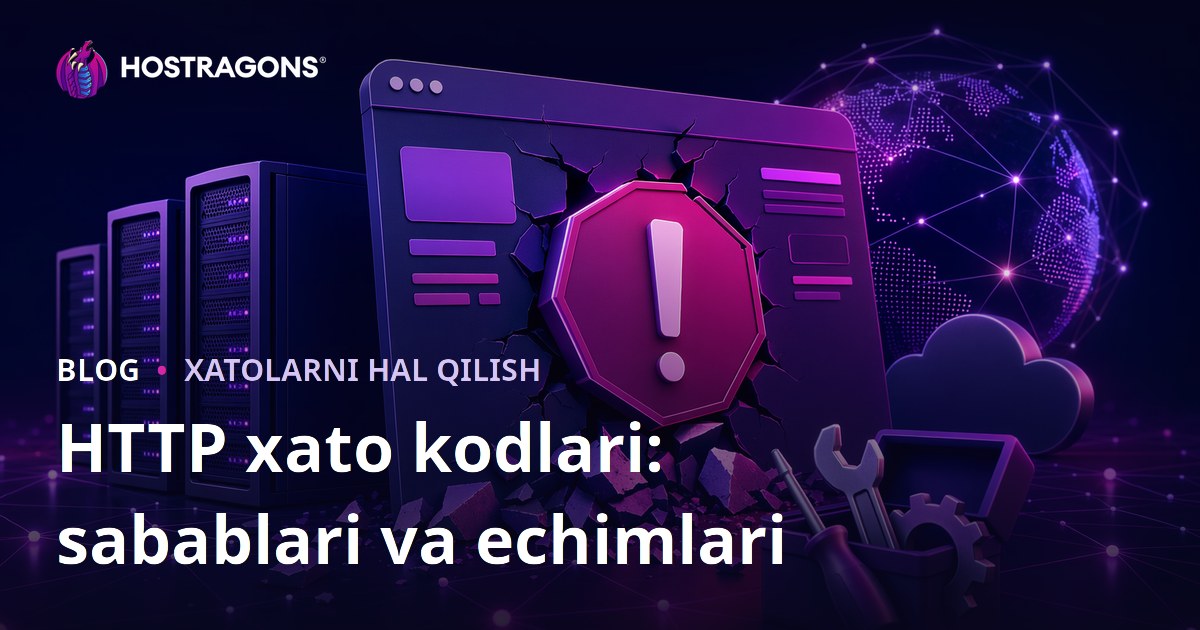 HTTP xato kodlari: sabablari va echimlari