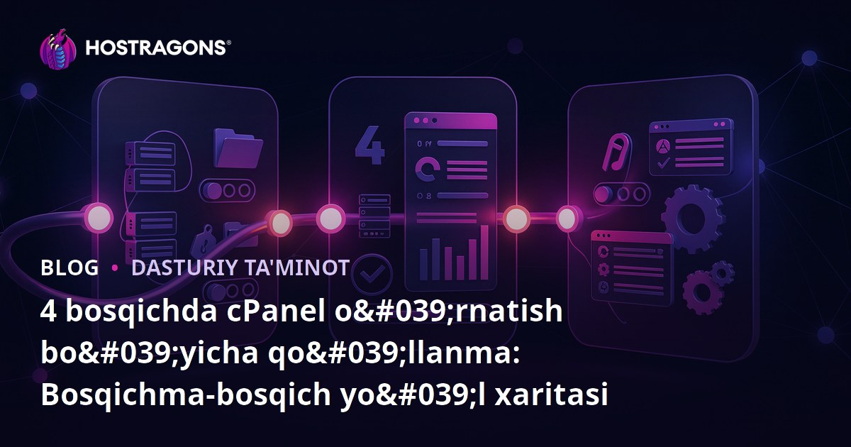4 bosqichda cPanel o'rnatish bo'yicha qo'llanma: Bosqichma-bosqich yo'l xaritasi