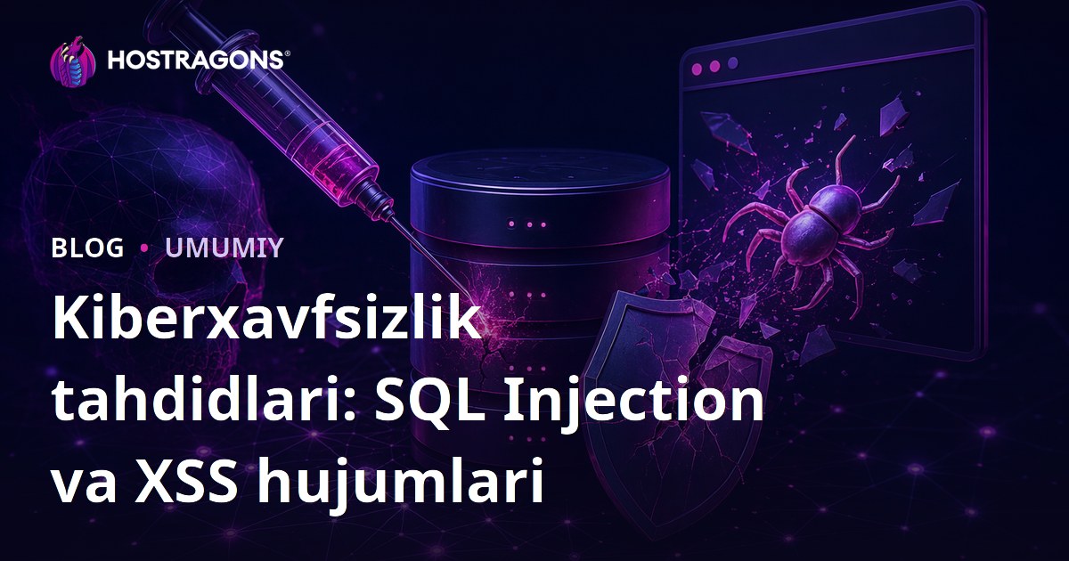 Kiberxavfsizlik tahdidlari: SQL Injection va XSS hujumlari