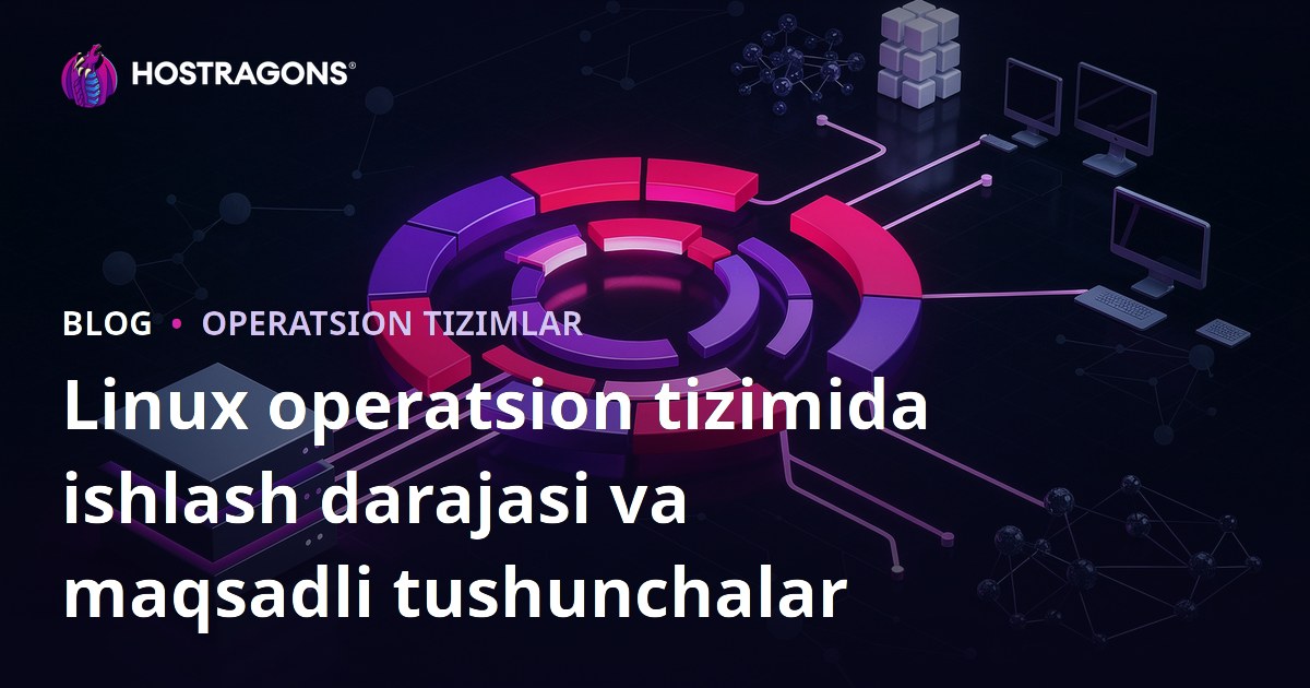 Linux operatsion tizimida ishlash darajasi va maqsadli tushunchalar