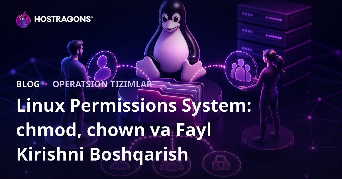Linux Permissions System: chmod, chown va Fayl Kirishni Boshqarish