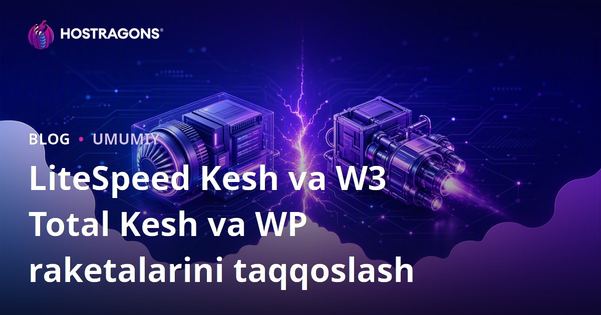 LiteSpeed Kesh va W3 Total Kesh va WP raketalarini taqqoslash
