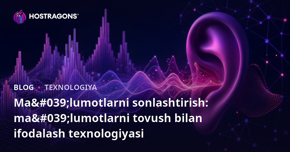 Ma'lumotlarni sonlashtirish: ma'lumotlarni tovush bilan ifodalash texnologiyasi