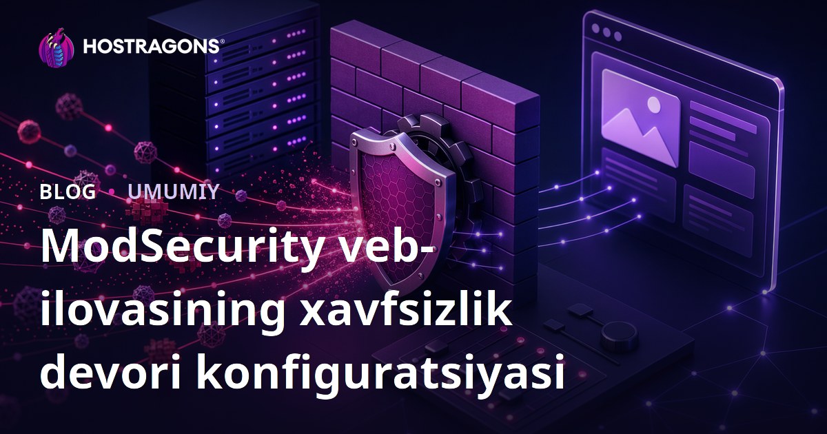 ModSecurity veb-ilovasining xavfsizlik devori konfiguratsiyasi
