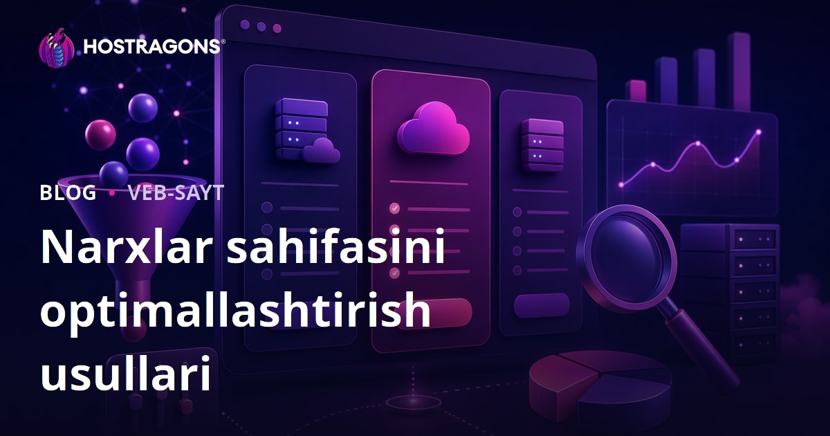Narxlar sahifasini optimallashtirish usullari