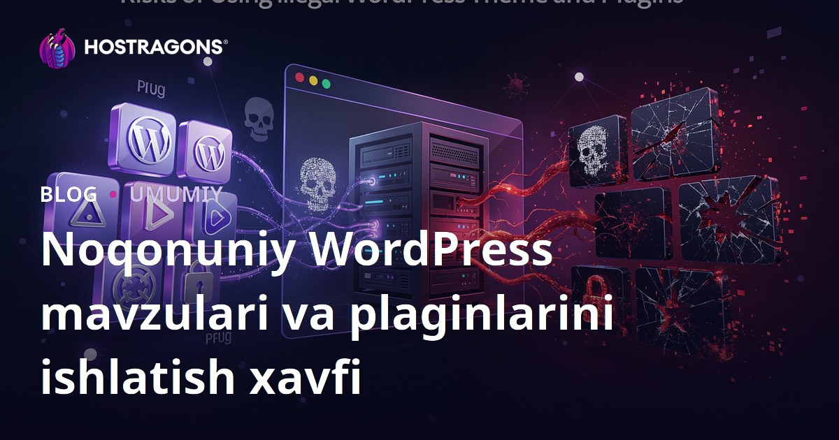 Noqonuniy WordPress mavzulari va plaginlarini ishlatish xavfi