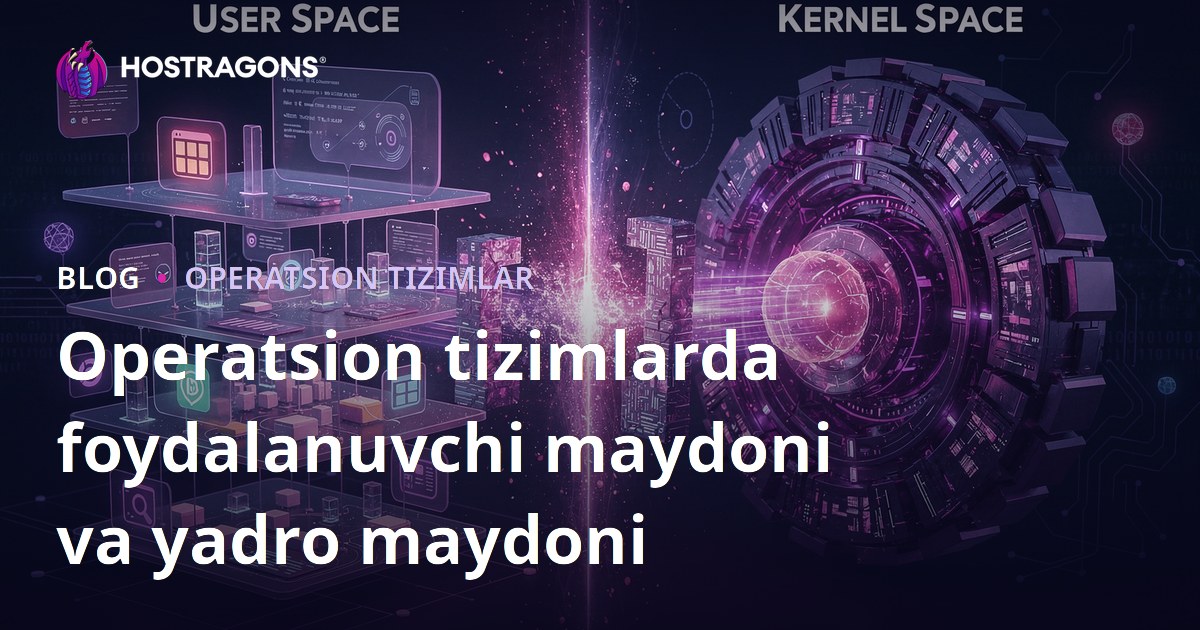 Operatsion tizimlarda foydalanuvchi maydoni va yadro maydoni