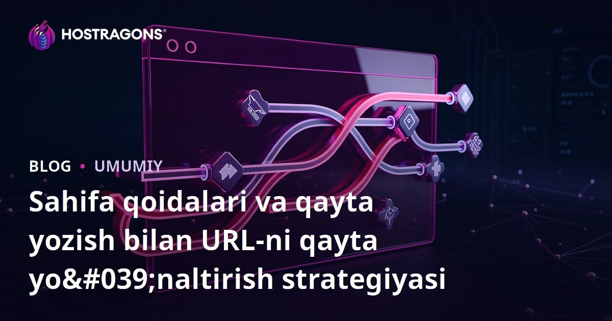 Sahifa qoidalari va qayta yozish bilan URL-ni qayta yo'naltirish strategiyasi