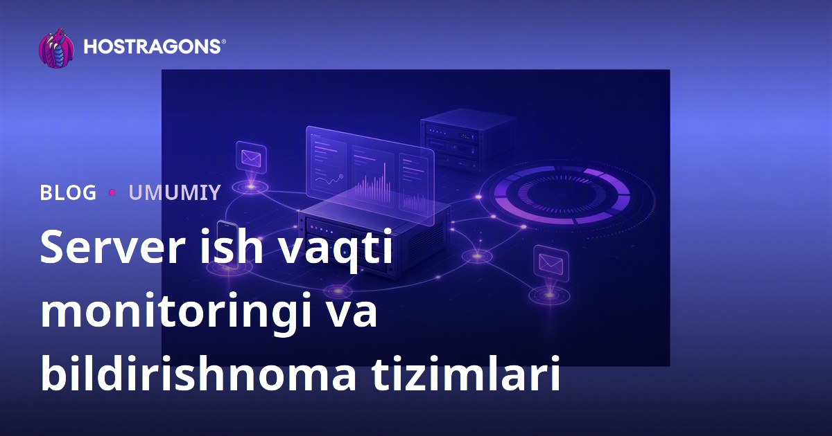 Server ish vaqti monitoringi va bildirishnoma tizimlari