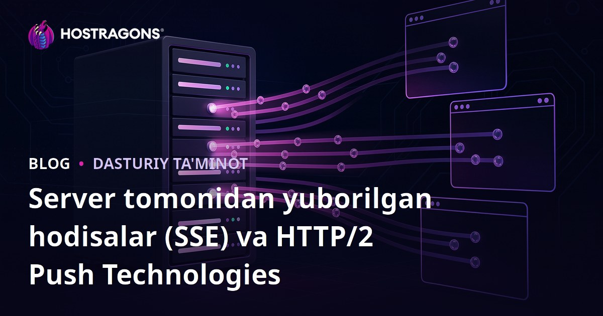 Server tomonidan yuborilgan hodisalar (SSE) va HTTP/2 Push Technologies