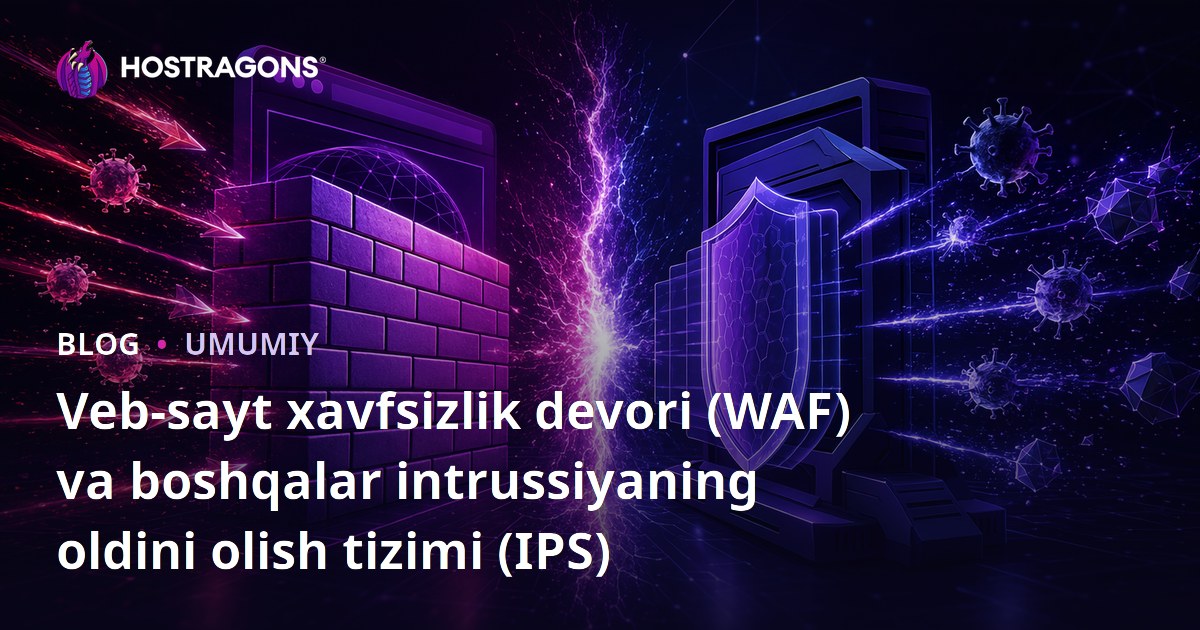 Veb-sayt xavfsizlik devori (WAF) va boshqalar intrussiyaning oldini olish tizimi (IPS)